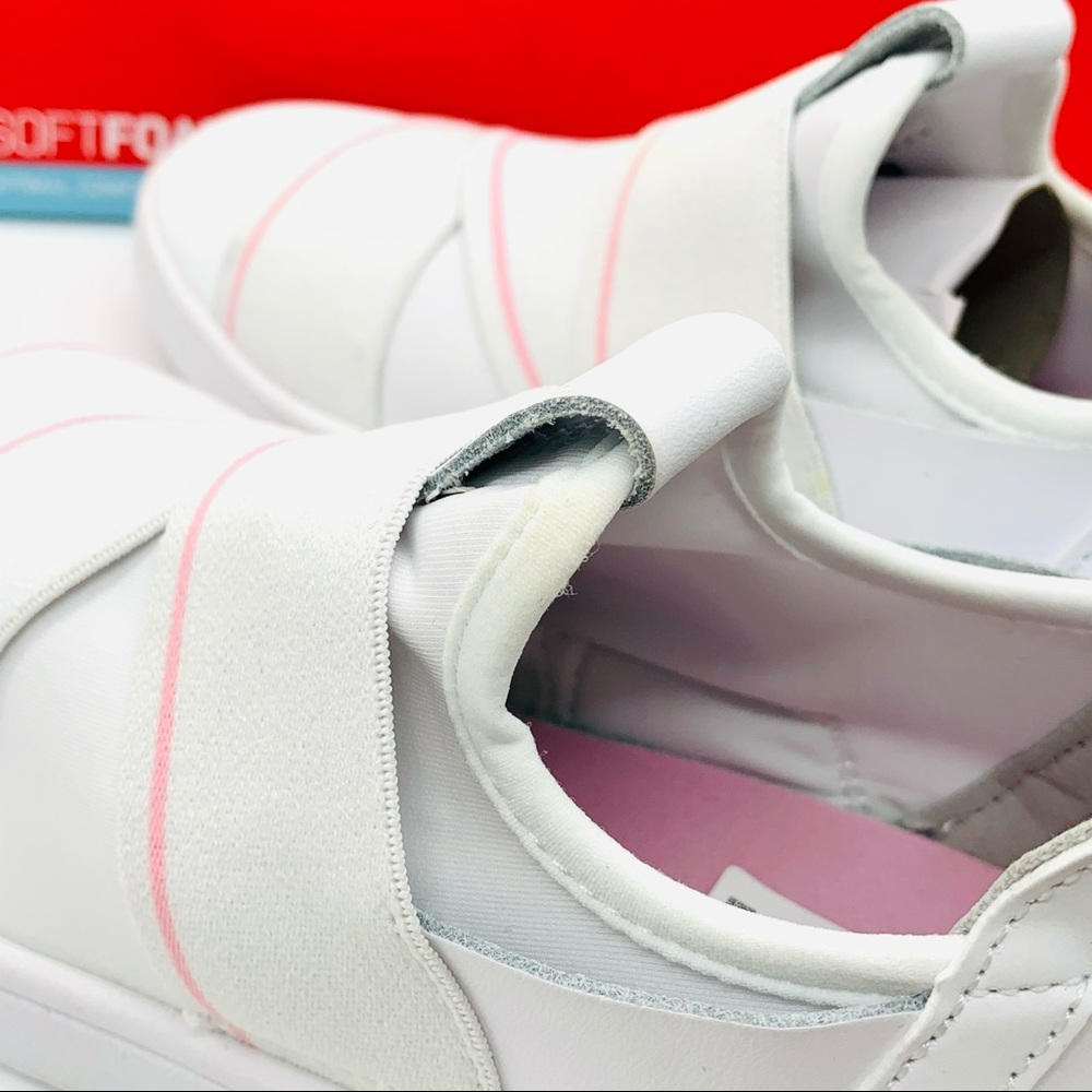 Puma Womens Smash V2 Slip On White-pale Pink Shoes - Picture 11 of 11